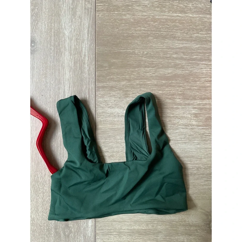 Left On Friday Flip Top Bikini Top Palm Green Small New With‎ Tags